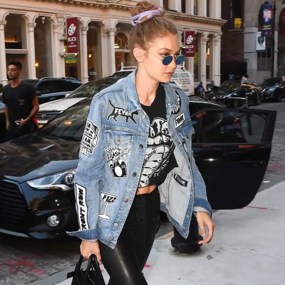Frame Denim "Le Original Patch Jacket" WORN BY Joan Smalls